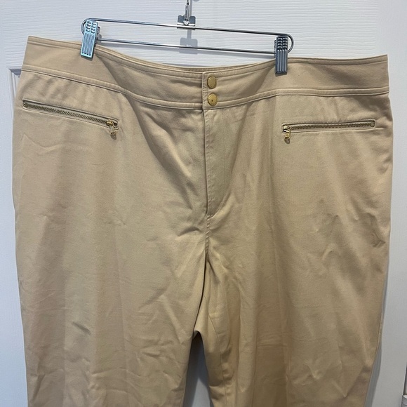 Lauren Ralph Lauren Cropped Dress Pants 20W Straight Leg Stretch Comfort Casual - Picture 2 of 7